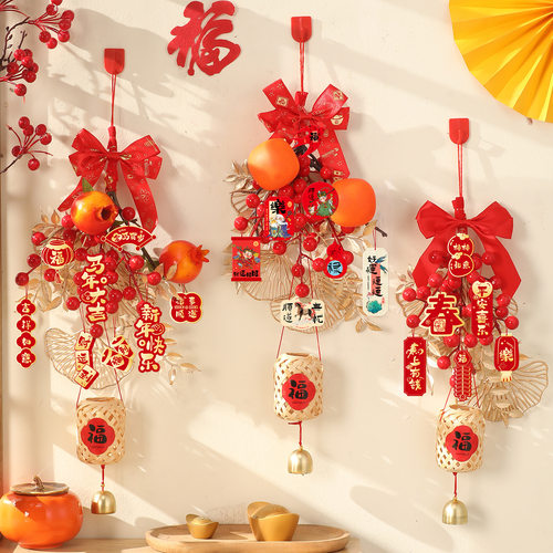 新年竹编灯笼挂件新春大