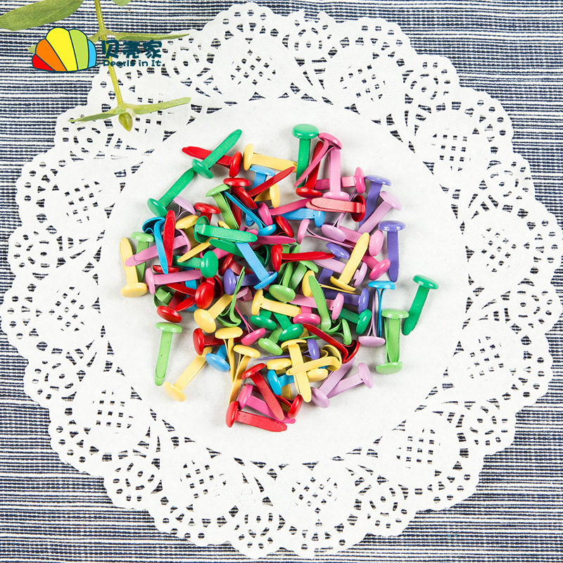 两脚钉双脚钉彩色儿童手工diy分脚钉小号二角钉幼儿园制作材料包,工业油品/胶粘/化学/实验室用品,装订胶/封边胶/封口胶/封箱胶,淘宝优惠券,粉丝福利购,淘宝优惠卷