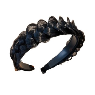 麻花辫假发发箍女手工鱼骨辫编发头箍辫子发卡网红2024年新款发饰