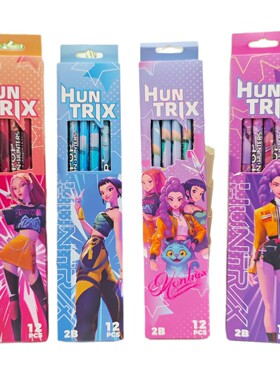 新款跨境HUNTR/X KPOP猎魔女团12支装铅笔Twelve Pencils铅笔盒装