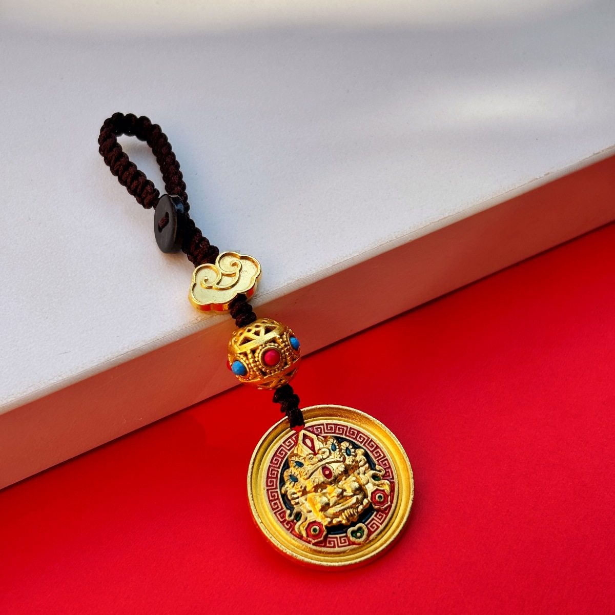 黄财神汽车钥匙扣挂件珐琅彩民族风包挂饰生日礼物沙金铜八宝罗盘,节庆用品/礼品,挂饰/生肖挂饰,淘宝优惠券,粉丝福利购,淘宝优惠卷