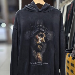 Saint Michael男神连帽VTG重磅美式高街水洗休闲长袖套头卫衣男女