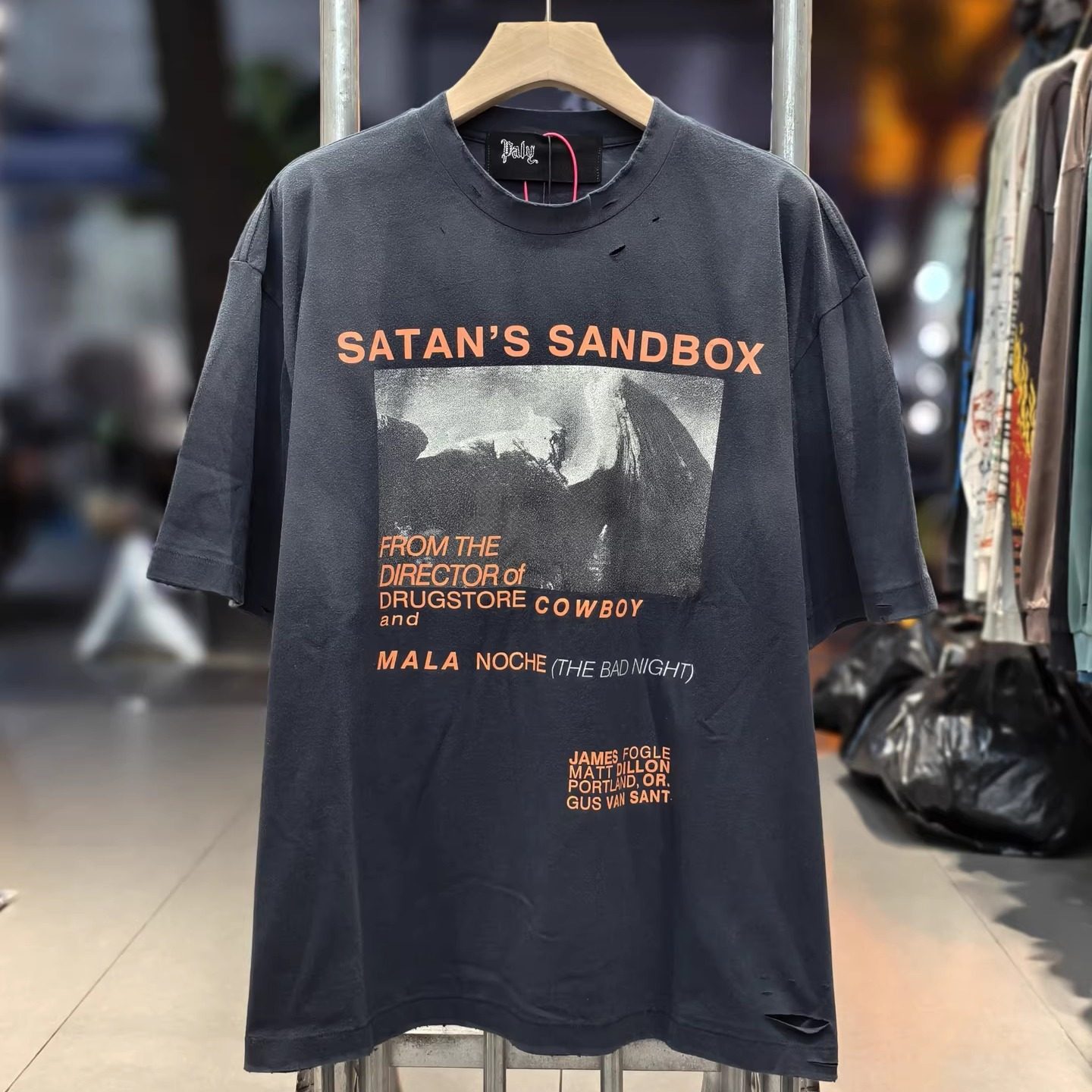 Paly Hollywood 山脉 vintage水洗复古做旧宽松VTG短袖T恤男女