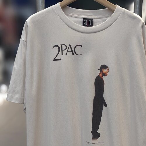 Saint Michael联名2PAC水洗复古做旧宽松VTG短袖T恤男女潮vintage