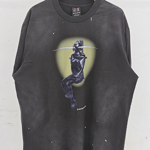 Saint Michael空山基美式高街重磅vintage水洗复古VTG短袖T恤男女