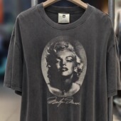 Saint Michael玛丽莲梦露vintage水洗复古做旧宽松VTG短袖 T恤男女