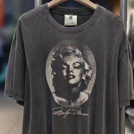 Saint Michael玛丽莲梦露vintage水洗复古做旧宽松VTG短袖T恤男女