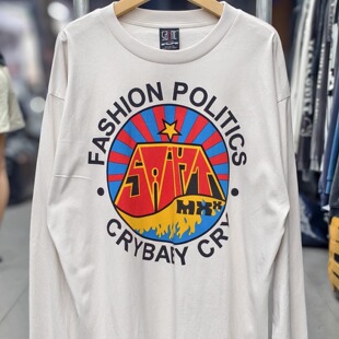 Saint Michael英文LOGO美式VTG高街水洗宽松长袖打底T恤男女潮INS