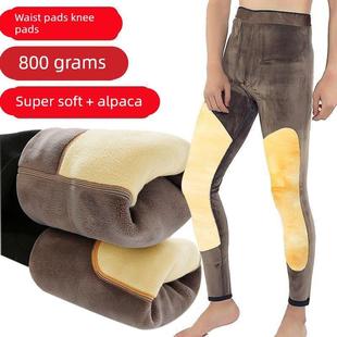 冬款 棉裤 加绒加厚宽松打底裤 新款 绒裤 保暖裤 高腰护腰护膝毛裤 男士