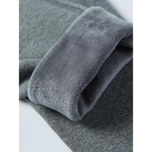 加绒纯色加厚秋裤 男式 男士 内裤 条纹棉裤 弹力毛裤 秋冬保暖裤