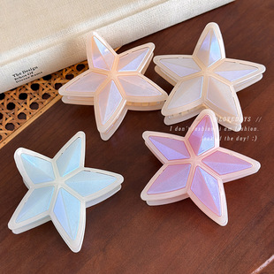 新品 水果色炫彩五角星抓夹后脑勺半扎发卡度假风拍照发抓