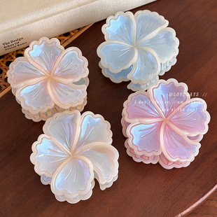 热销新品 彩色炫彩卷心花朵抓夹海边度假风后脑勺发抓头饰配饰