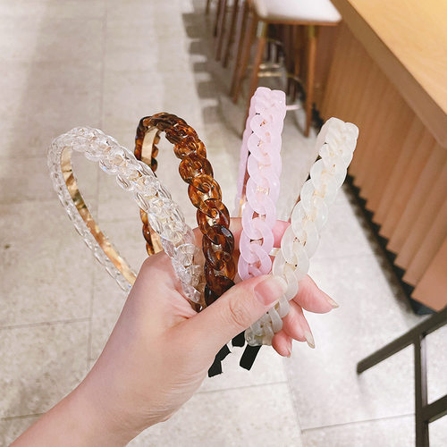 透明发箍链条树脂发饰
