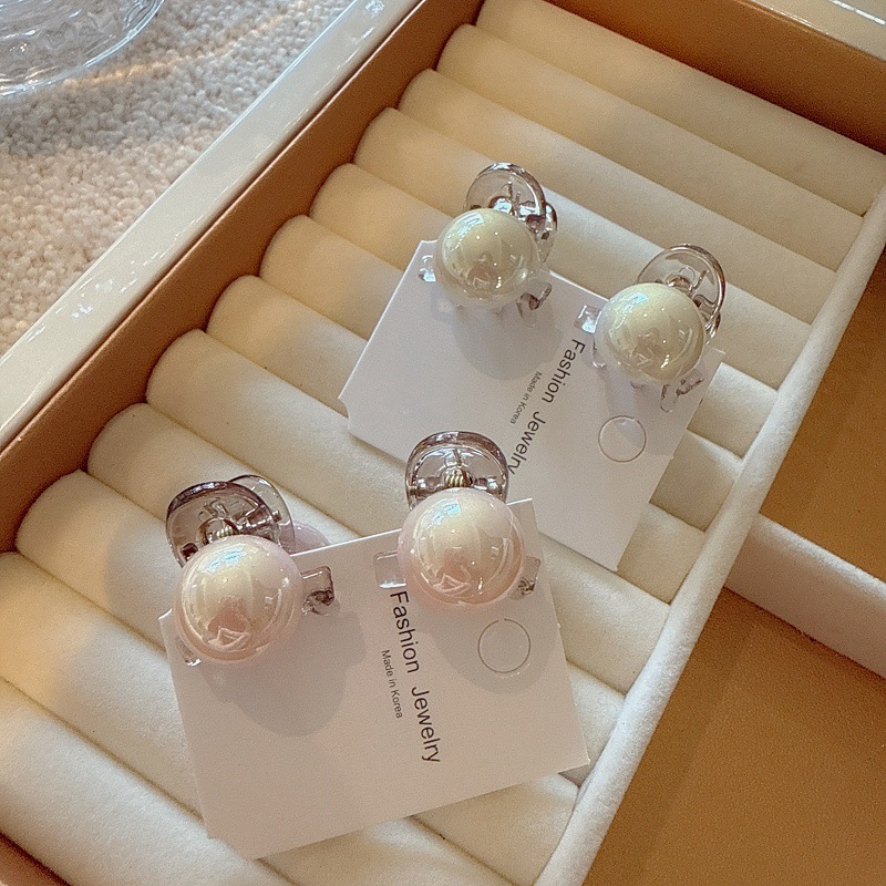 气质百搭亚克力俏皮珍珠对夹头饰ins刘海小抓夹女高级感刘海发夹