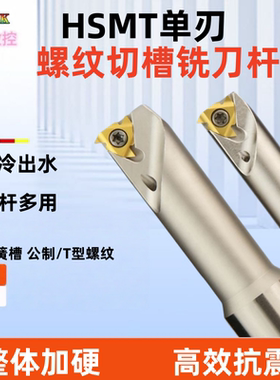 HSMT螺纹铣刀杆加工中心T型螺纹刀杆SMT数控内冷切槽单刃挑牙刀