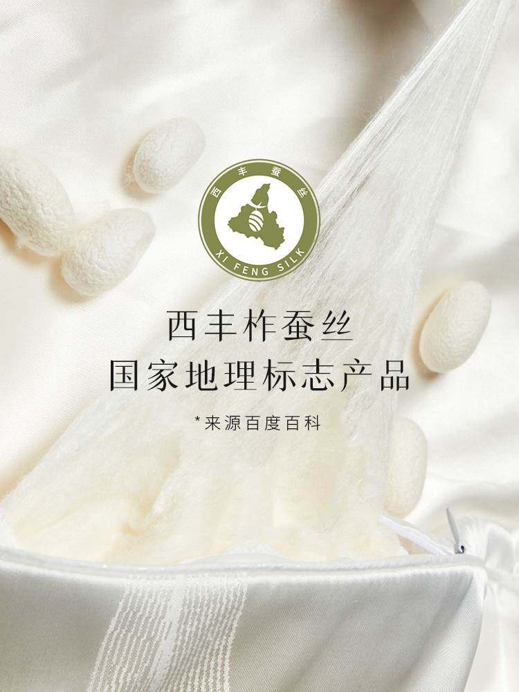 梦洁家纺100%蚕丝被春秋被子母被二合一被芯空调被夏凉被子冬被