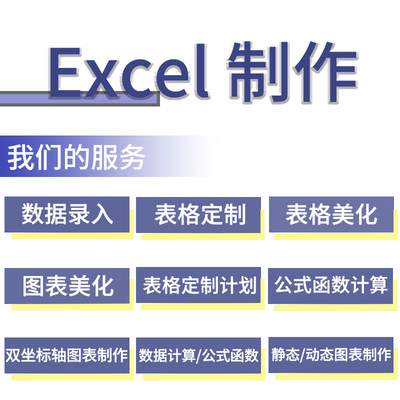 excel表格制作定制代做函数公式图表美化数据录入流程图表设计