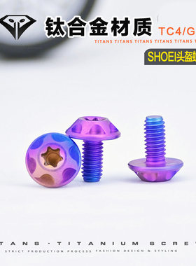 钛合金TC4摩托车SHOEI头盔螺丝