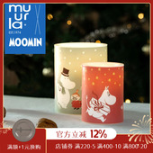 芬兰muurla姆明系列LED蜡烛石蜡摆件氛围烛台节日圆柱蜡烛电池款