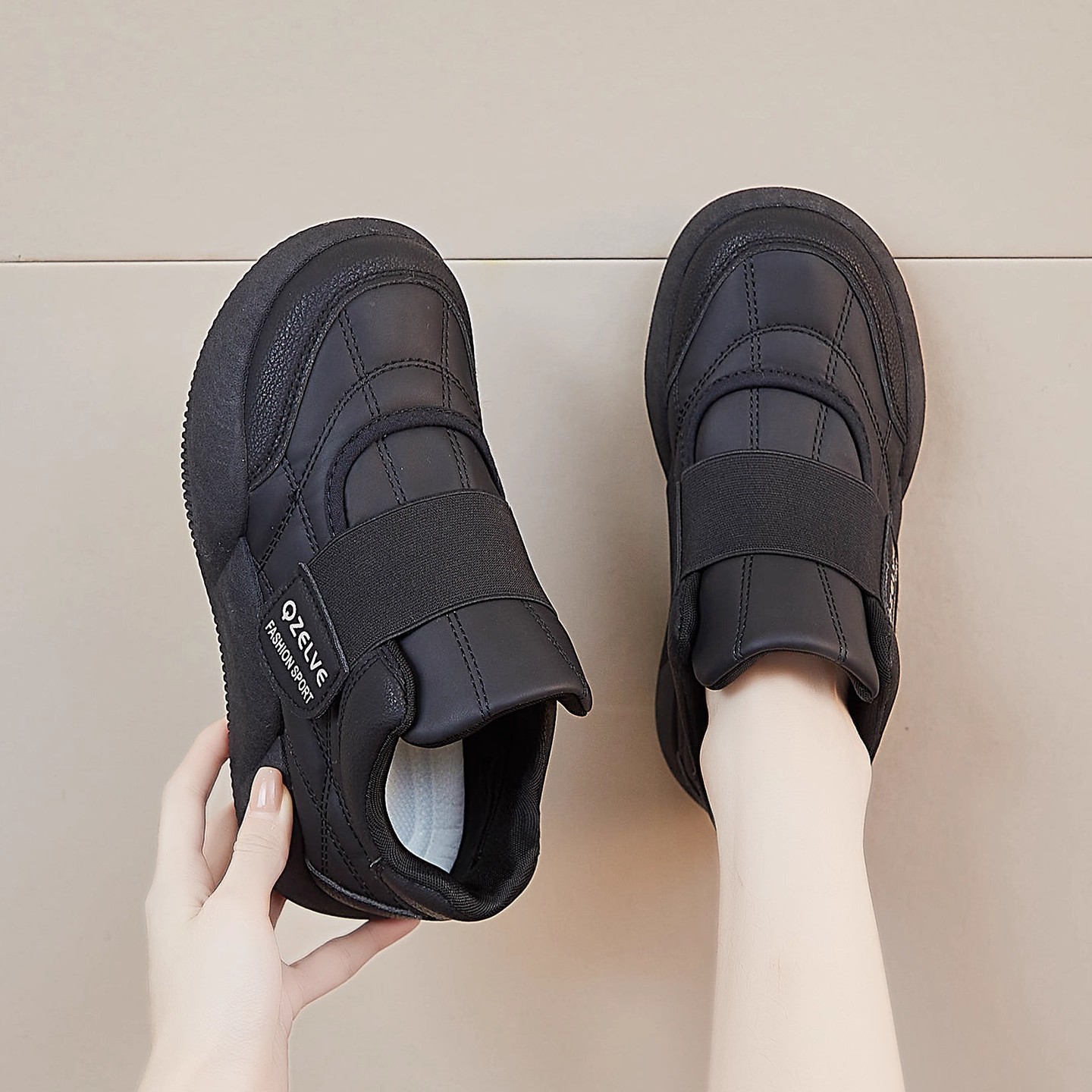 防水防滑厨房专用鞋运动一脚蹬鞋