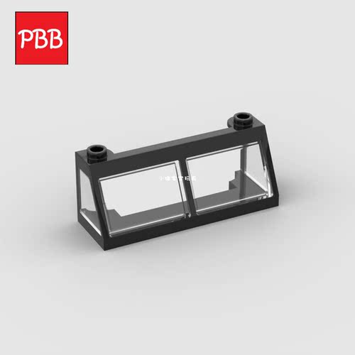 小积木颗粒2x6x2火车挡风玻璃