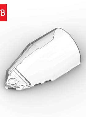 小积木颗粒4x7x2锥形驾驶舱玻璃罩30384汽车零件飞机透明舱罩配件