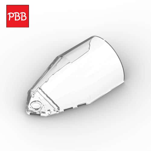 4x7x2锥形驾驶舱玻璃罩小积木