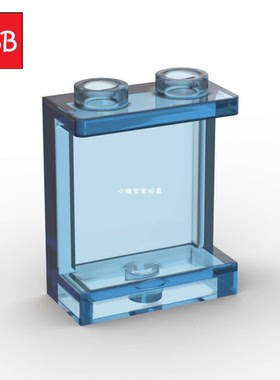 小积木颗粒1x2x2墙板透明玻璃板87552零件落地窗4864街景橱柜配件