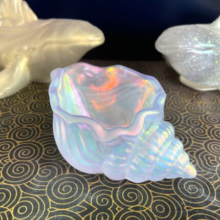 炫彩海螺摆件梦幻偏光感树脂玩具家居装饰品造景创意桌面情人礼物