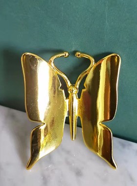 金属蝴蝶摆件胸章立体3D简约