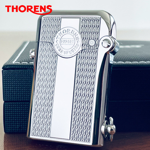 托伦斯打火机thorens纯铜一键按压弹射机械高密封耐用男士火机