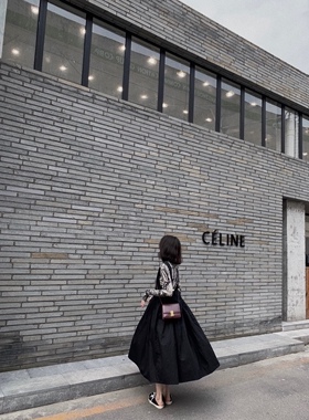 march EGG CDG减龄暗黑学院风百搭显瘦显高大裙摆连衣裙背带裙