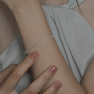 LEMON STUDIO轻奢璀璨满天星14K包金施家水晶手链可调节不褪色