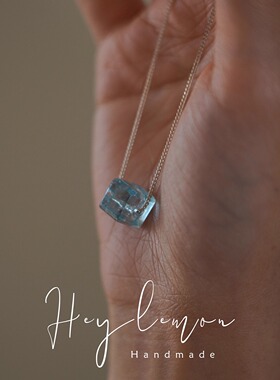 11月生辰石天然方糖托帕石项链