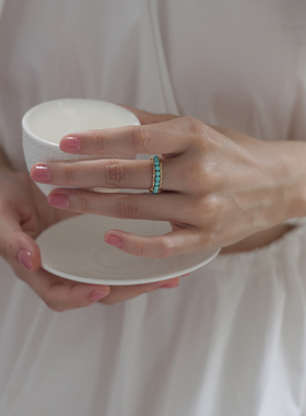 绿松石手工制作绕线戒指