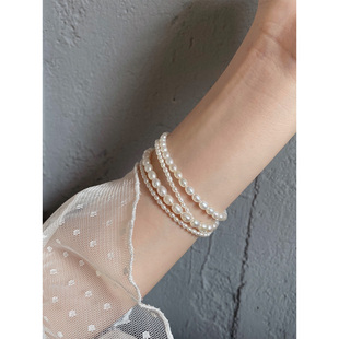 进口14K包金多圈淡水珍珠手链 小众复古法式 LEMON 奇幻珍珠系列