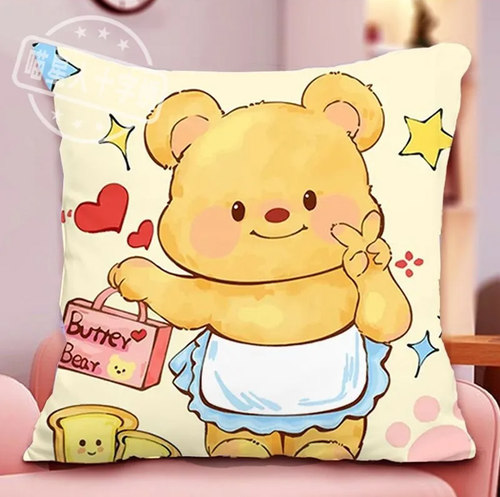 卡通可爱黄油小熊抱枕十字绣2026新款手工小件线绣材料包精准印花