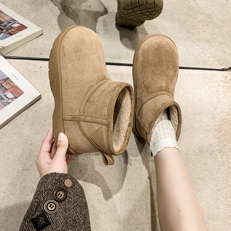 厚底防滑雪地靴女保暖大棉鞋