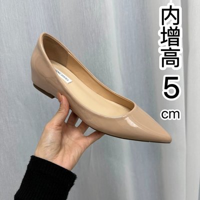 尖头内增高浅口单鞋女尖头平底鞋