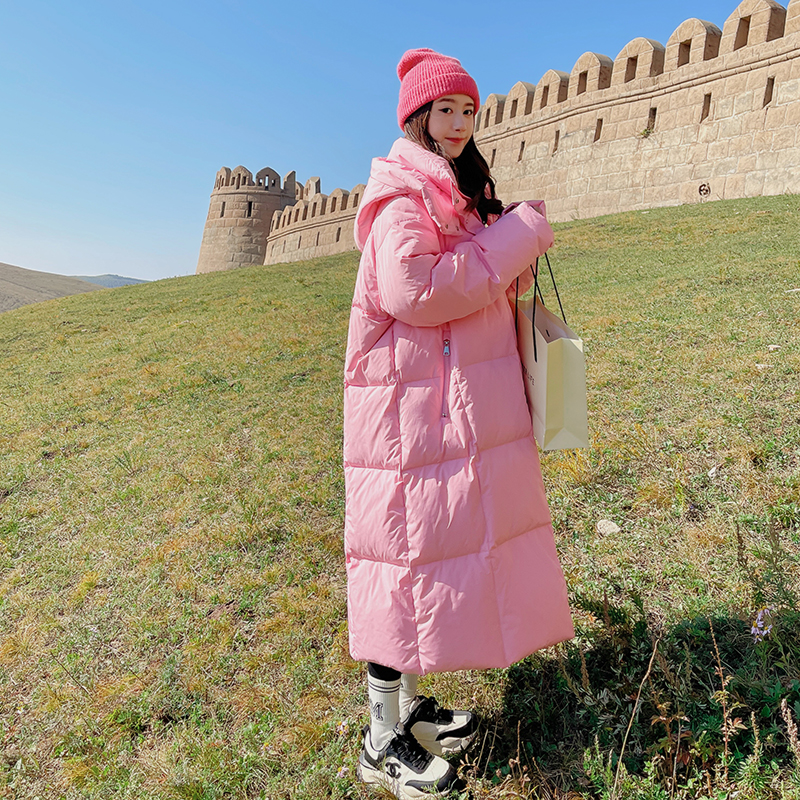 奶fufu白色中长款连帽羽绒棉服女冬2024新款高级感炸街加厚大被子，女装棉衣/棉服，浙宝117（原058）