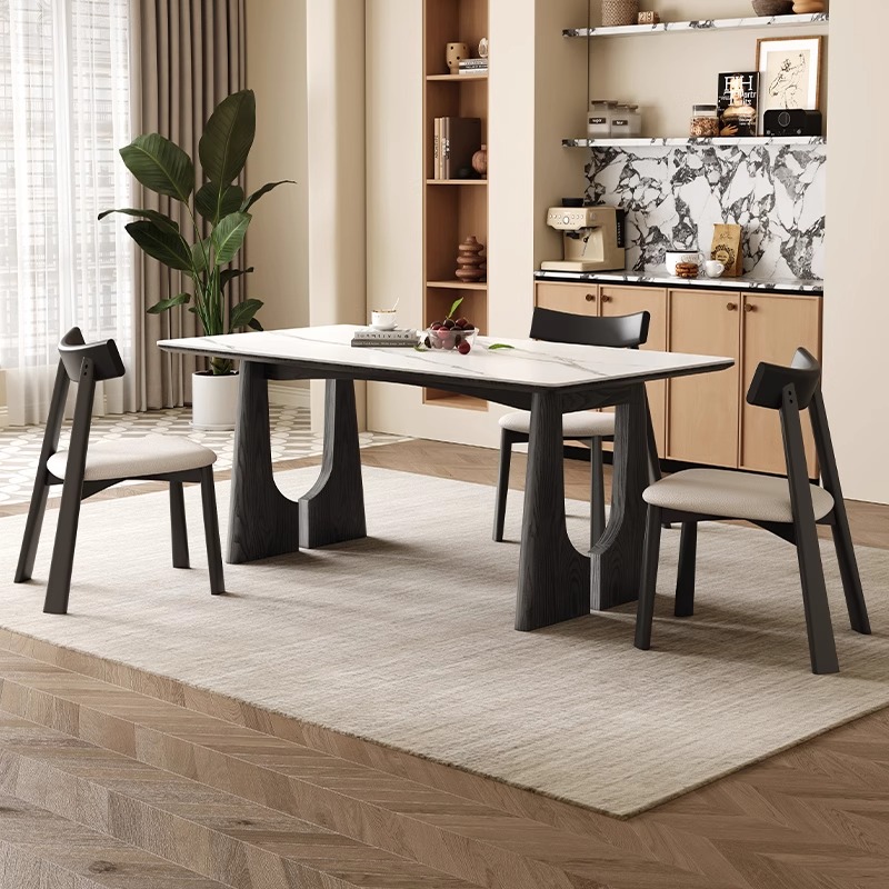 岩板餐桌椅组合厂家直销