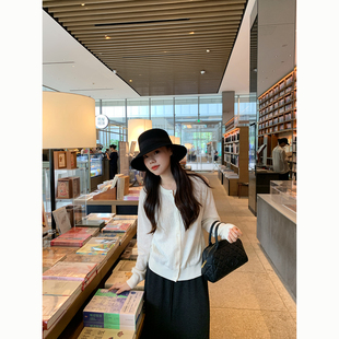 Peanut 花生糖 超细麻花毛衣开衫100羊毛秋季新款宽松显瘦内搭