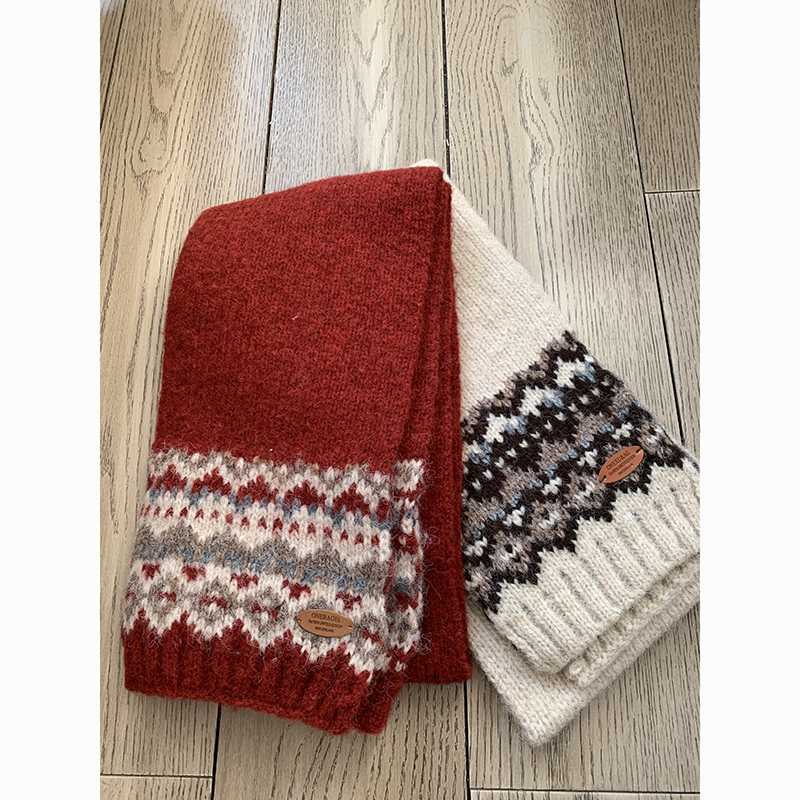 Peanut 花生糖（12/9 20:00 上新）费尔岛提花针织毛线围巾