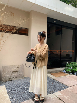 光泽感半身裙Peanut花生糖伞裙