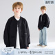 夹克黑色不褪色美式 潮牌工装 外套棒球领男童 bomber飞行员