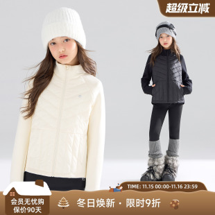 3M新雪丽棉拼接针织棉服外套男女童冬新款 MUCMUKN 校服神器