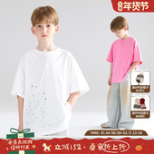 T恤男童夏新 涂鸦烫钻百搭潮牌短袖 闪耀街头 sorona光盾凉感