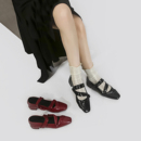 林向晚 知识分子~黑色单鞋女设计感小众学院风小皮鞋少女玛丽珍鞋