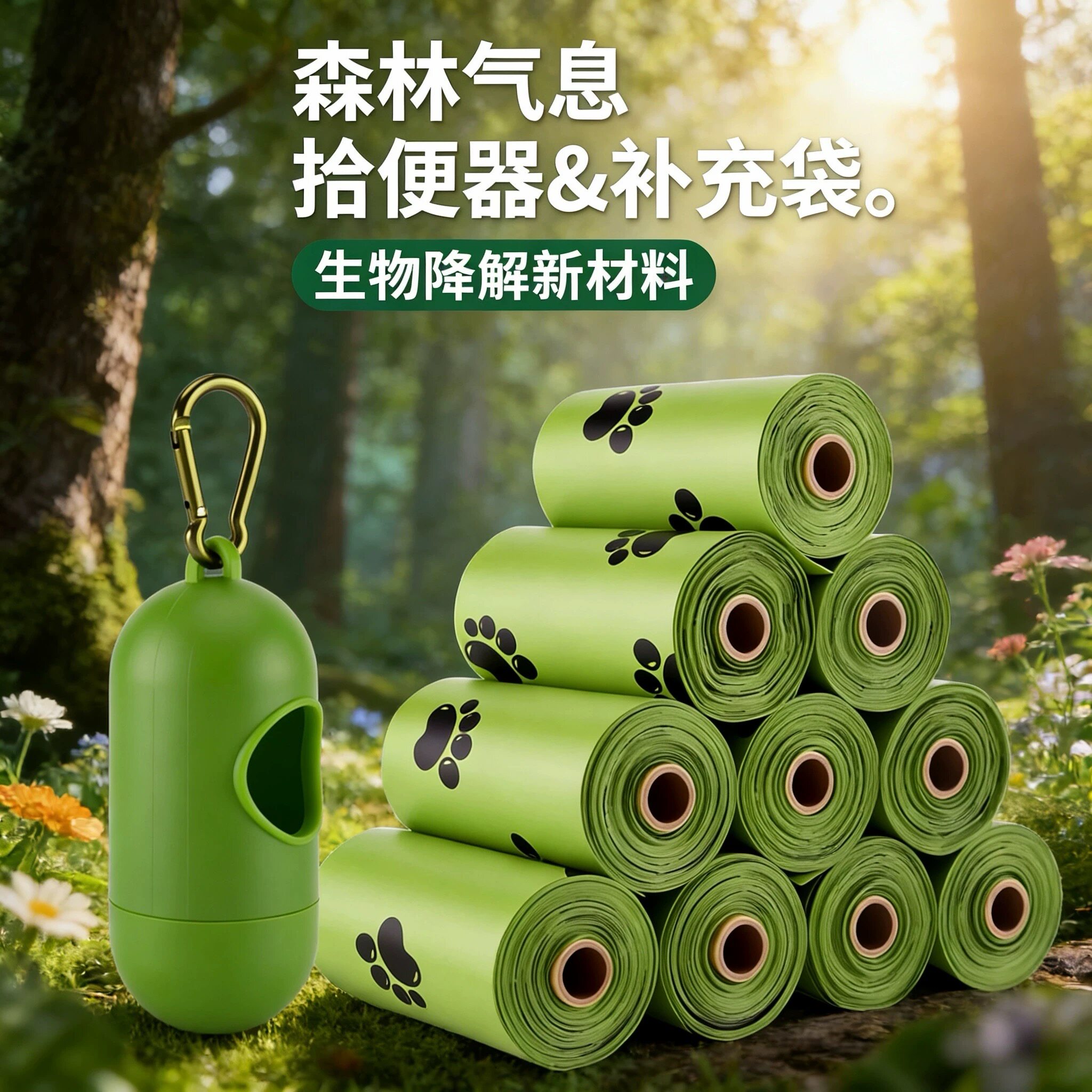 宠物拾便袋加厚可降解狗狗捡屎袋便便袋捡屎神器猫屎袋宠物垃圾袋图片