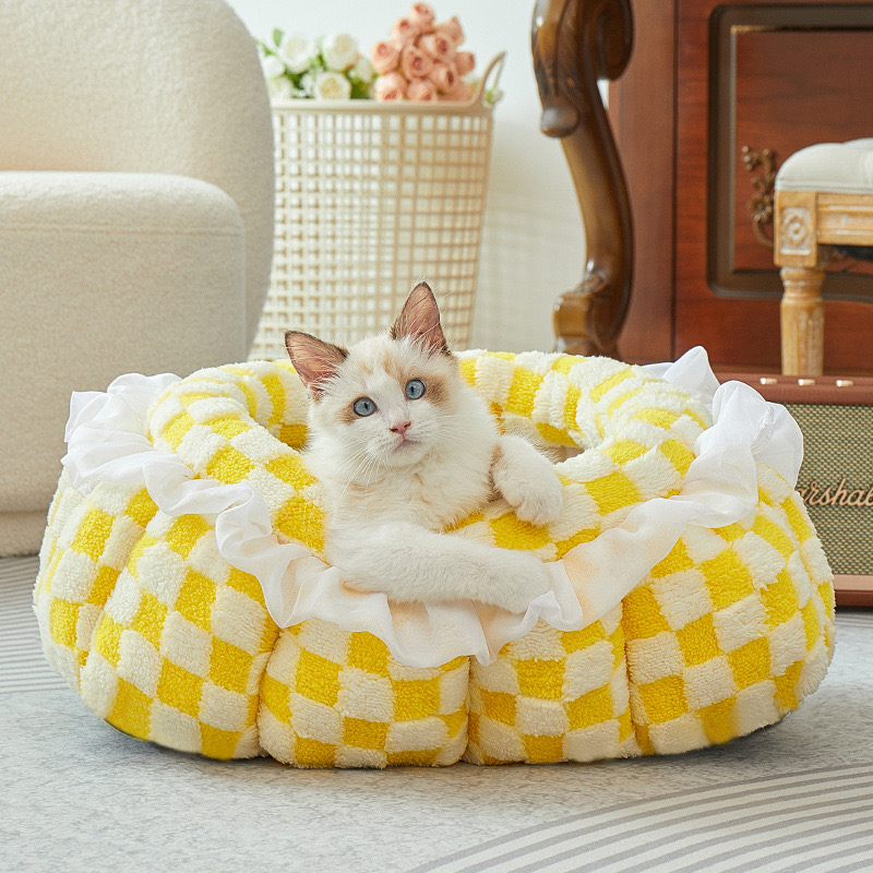 猫窝四季通用棋盘格超级大猫窝